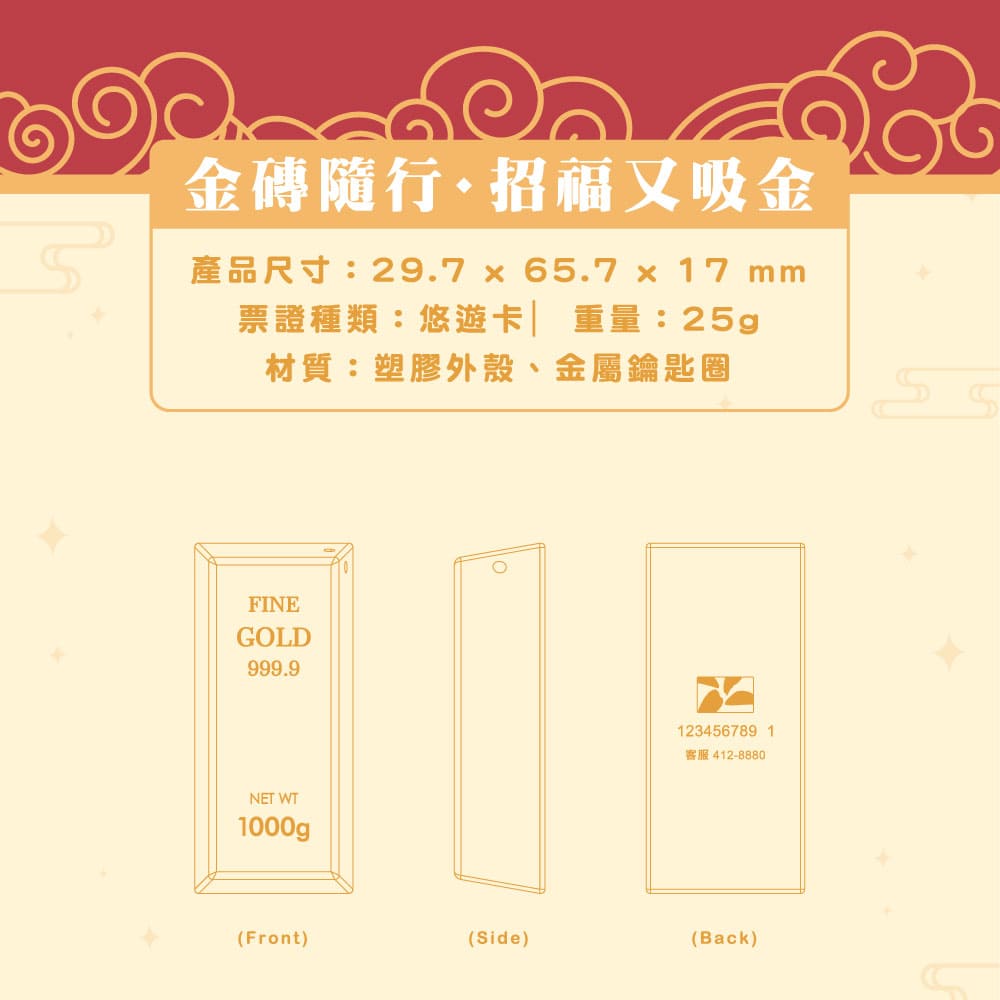 金賺金磚悠遊卡／一卡通