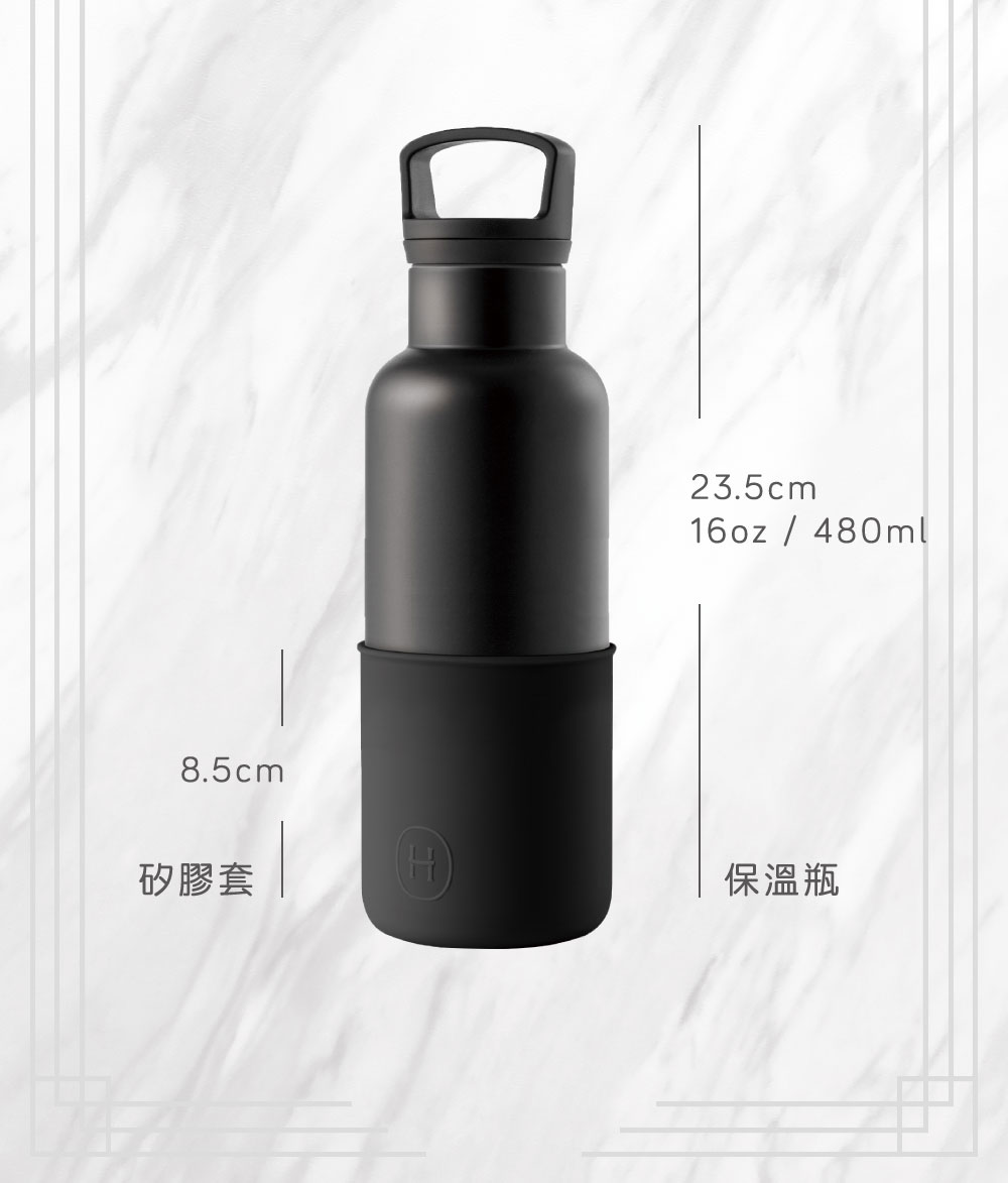 【黑色】HYDY 真空保溫瓶（客製化英文名）