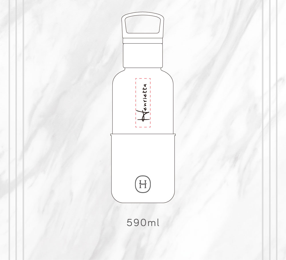 【霧白】HYDY 輕靚水瓶（客製化英文名）