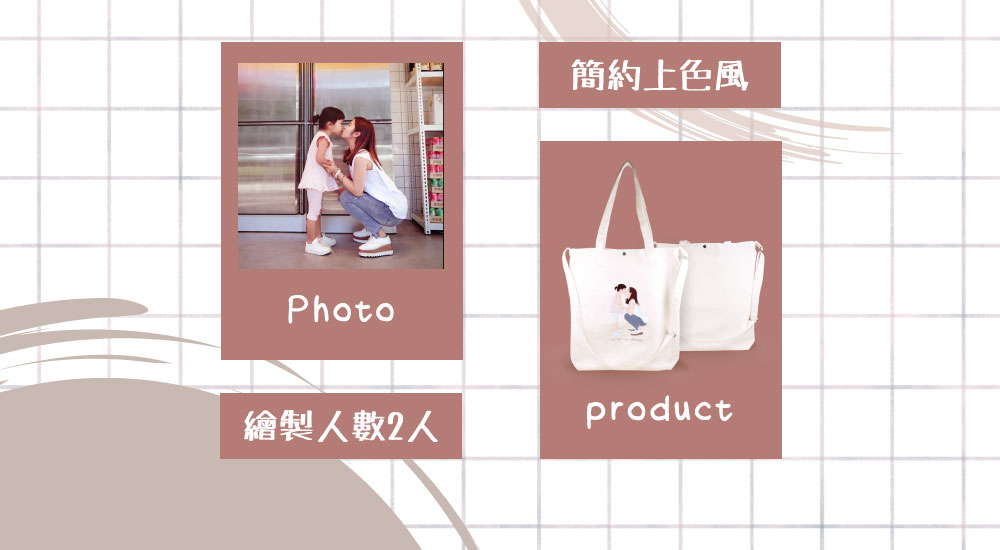 似顏繪帆布袋（單帶款）