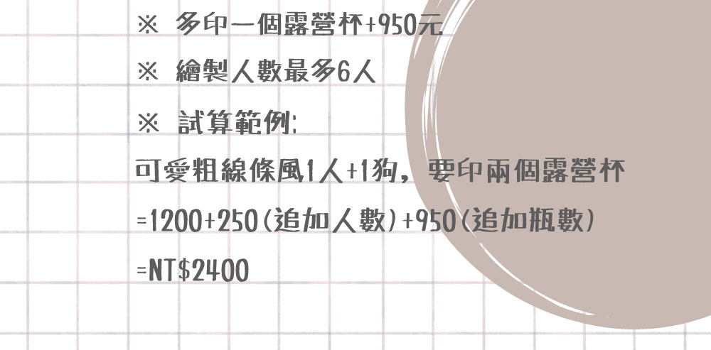似顏繪 x HYDY 質感露營杯（鐵灰、軍綠、冷杉）