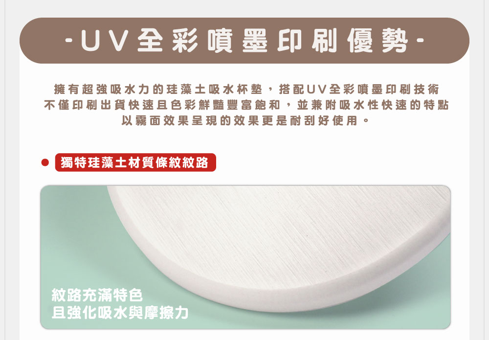 客製化珪藻土吸水杯墊（圓形）
