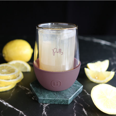 【乾燥玫瑰】HYDY 雙層玻璃蛋型杯（客製化英文名）