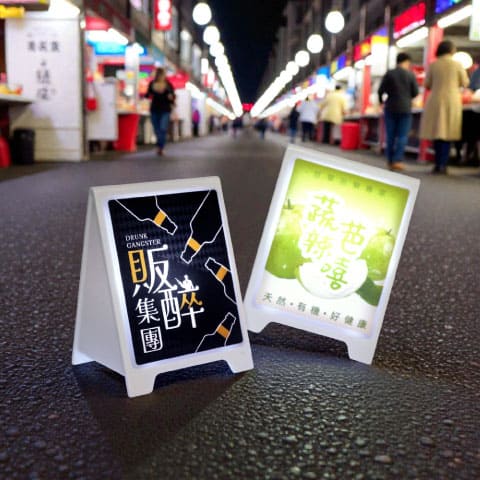 客製化三角直立式招牌燈箱